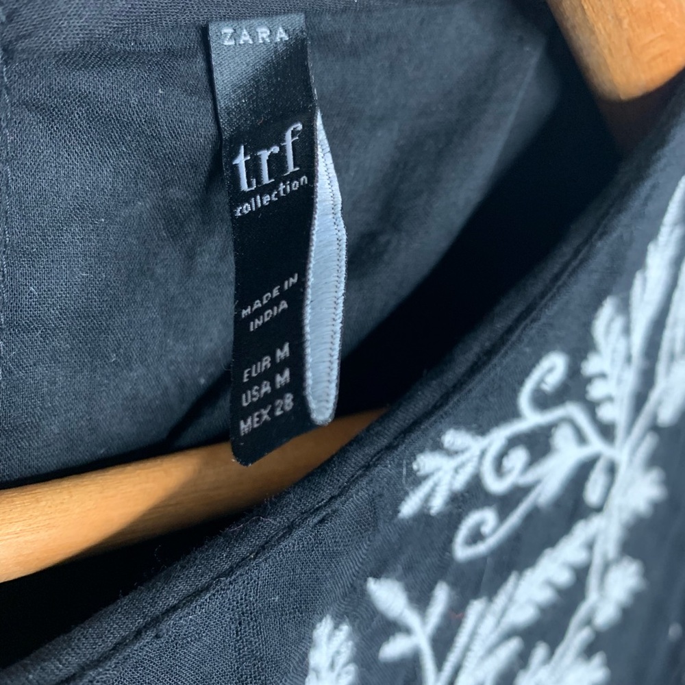 Zara Embroidered Tassle Dress Size Medium - Picture 5 of 6